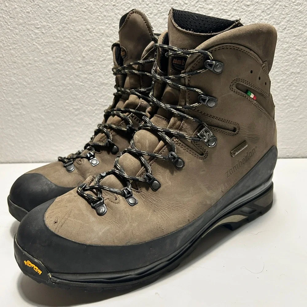 Zamberlan 996 Vioz GTX Brown Leather Hiking Boots Gore-Tex Vibram Made in Italy